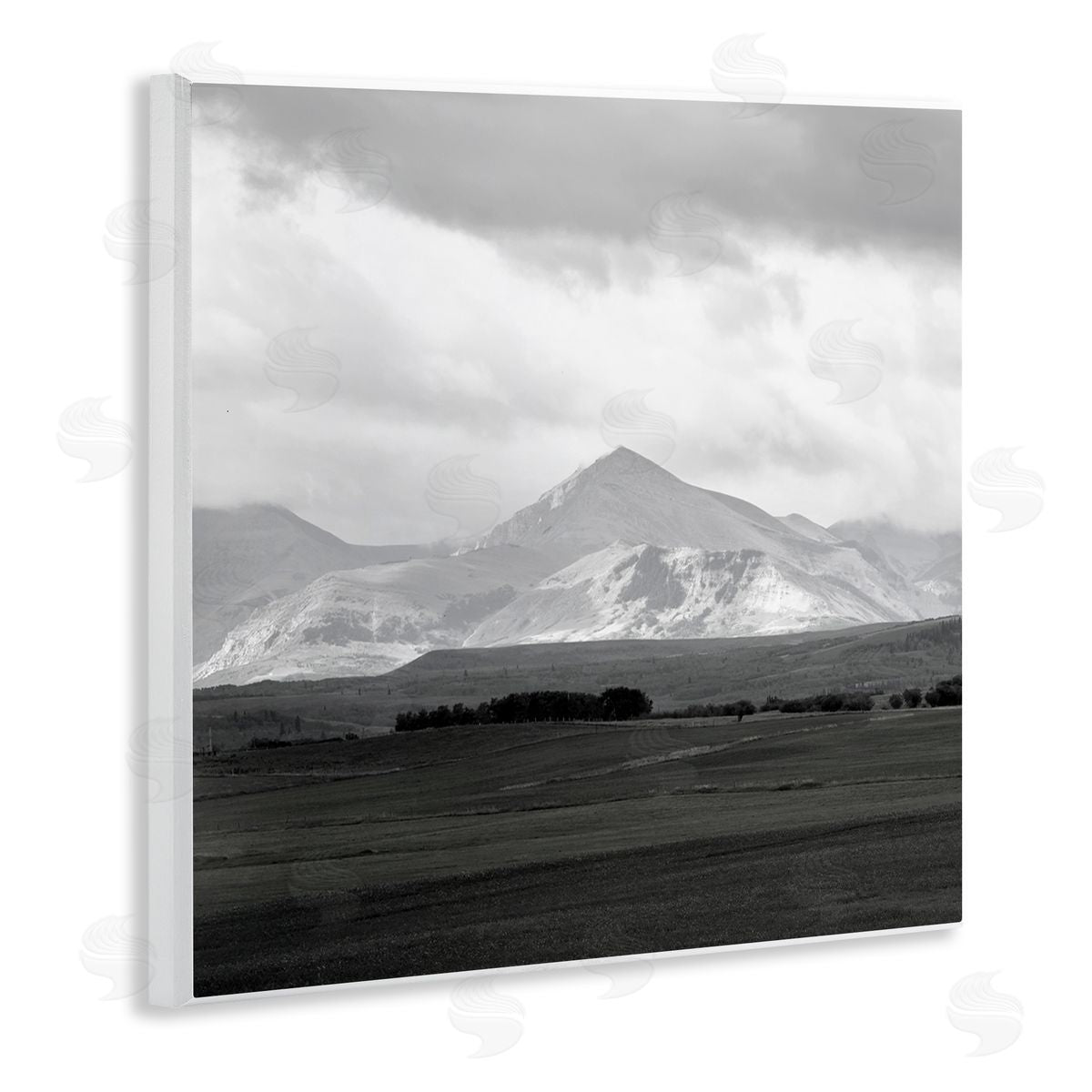 Carol Robinson Rural Mountain Peak Clouds Wooden Wall Plaque Art Print