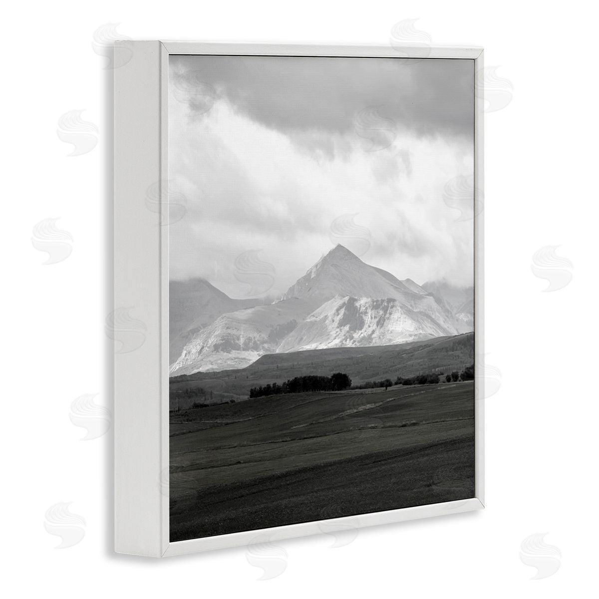 Carol Robinson Rural Mountain Peak Clouds White Framed Glicee Wall Art Print