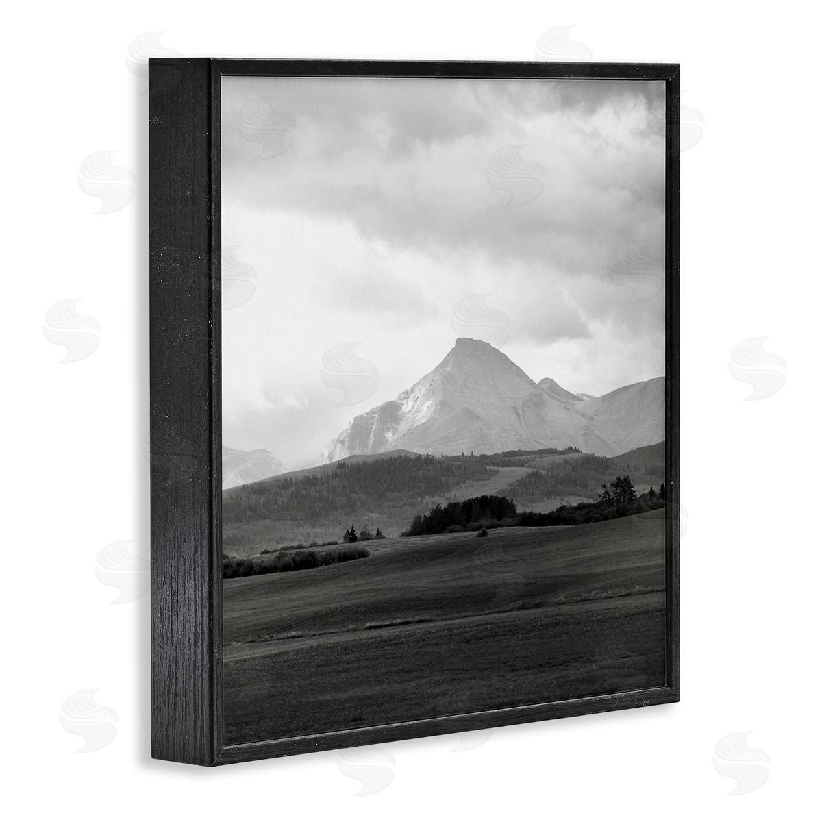Carol Robinson Foggy Mountain Grassland Black Framed Glicee Wall Art Print
