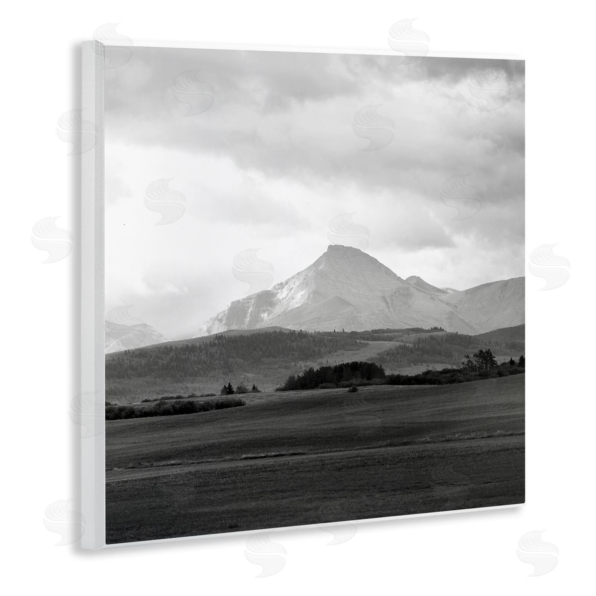Carol Robinson Foggy Mountain Grassland Wooden Wall Plaque Art Print