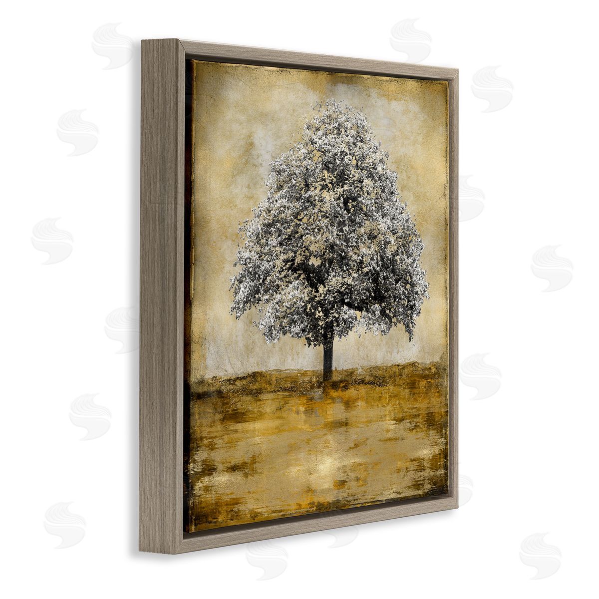 Eric Turner Vintage Style Tree Portrait Brown Floating Frame Canvas Wall Art Print