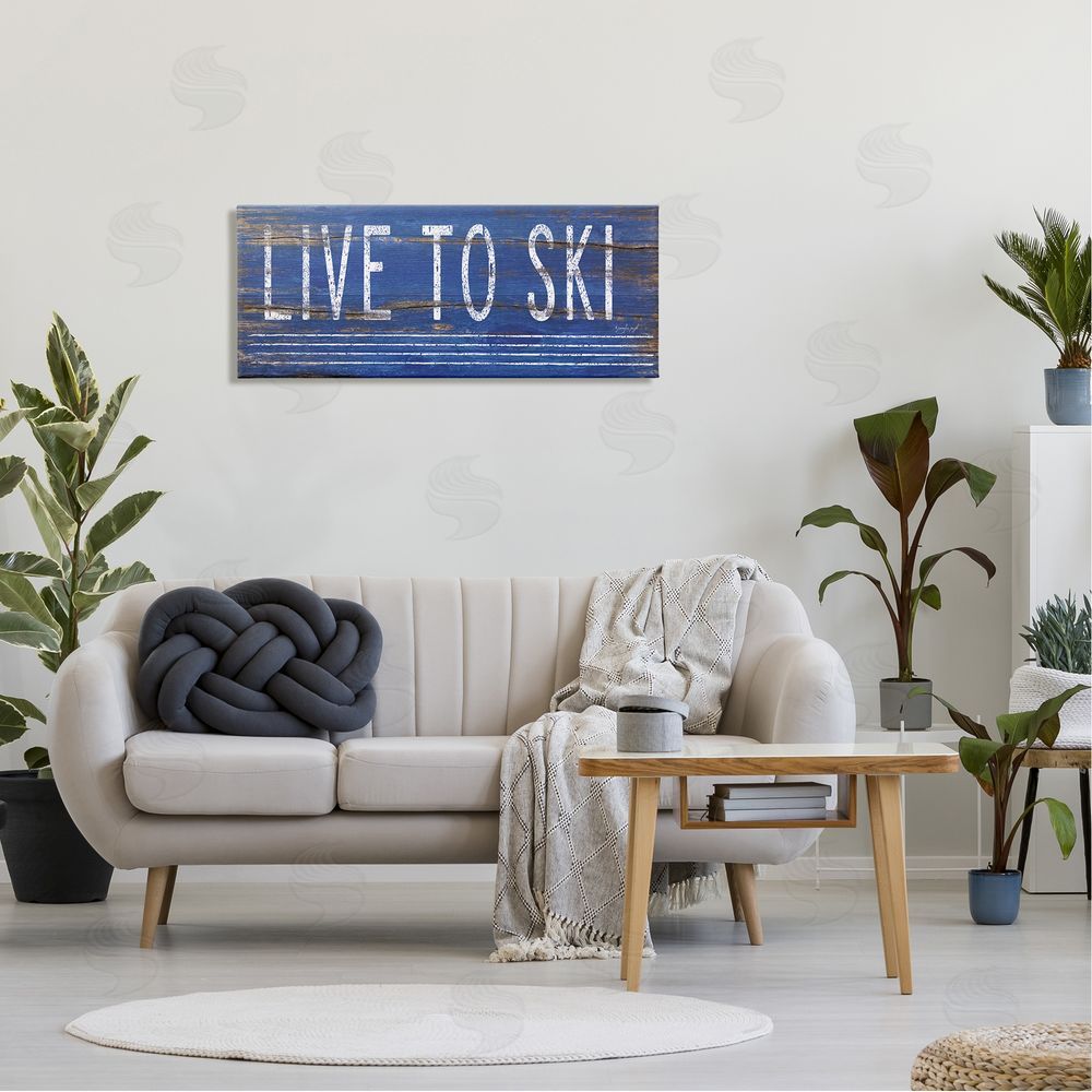 Jennifer Pugh Live To Ski Rustic Phrase