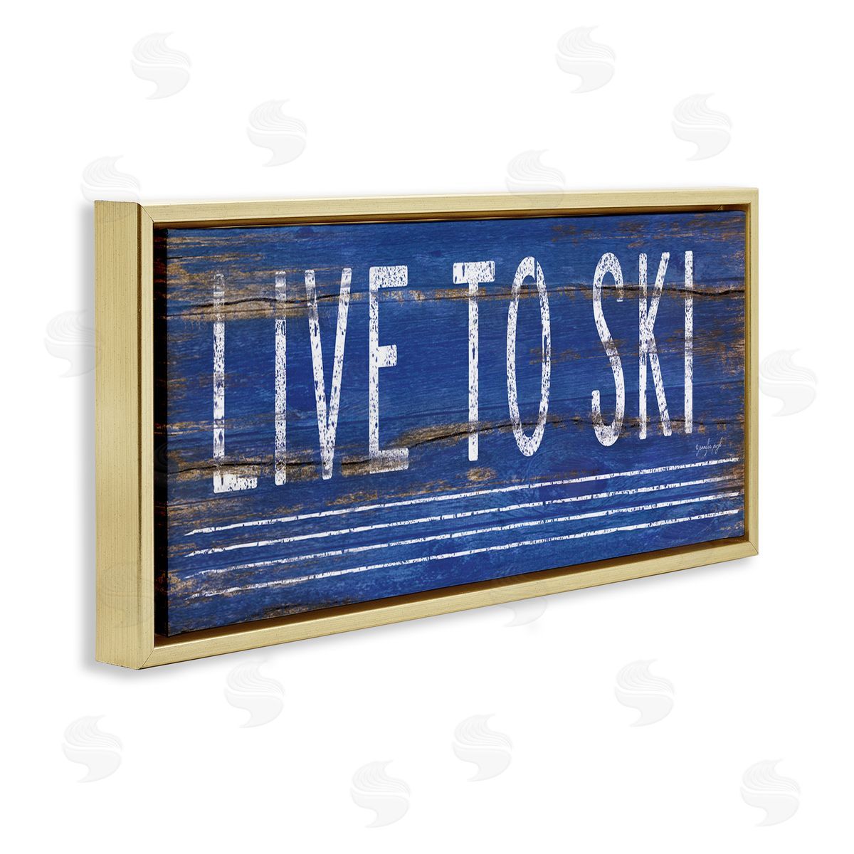 Jennifer Pugh Live To Ski Rustic Phrase