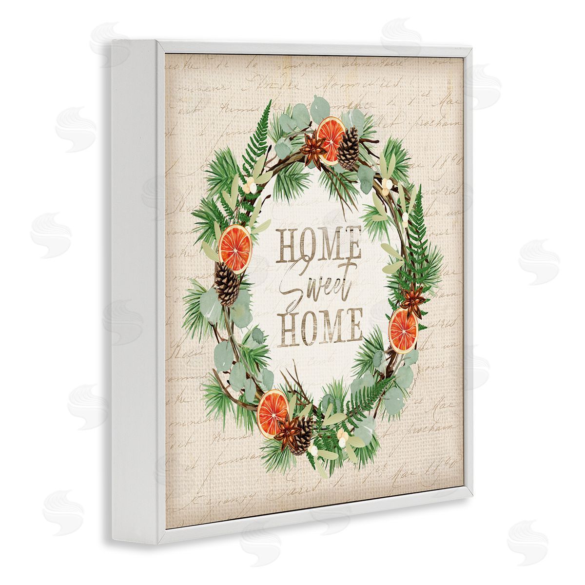 Jennifer Pugh Sweet Home Seasonal Wreath White Framed Glicee Wall Art Print
