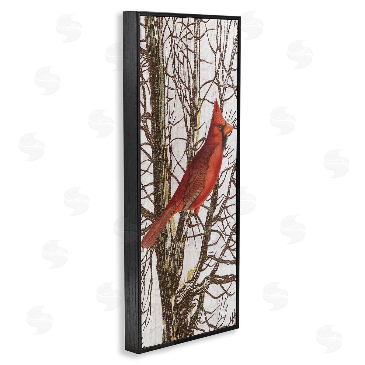 Stupell Studio Cardinal Bird Perched Trees