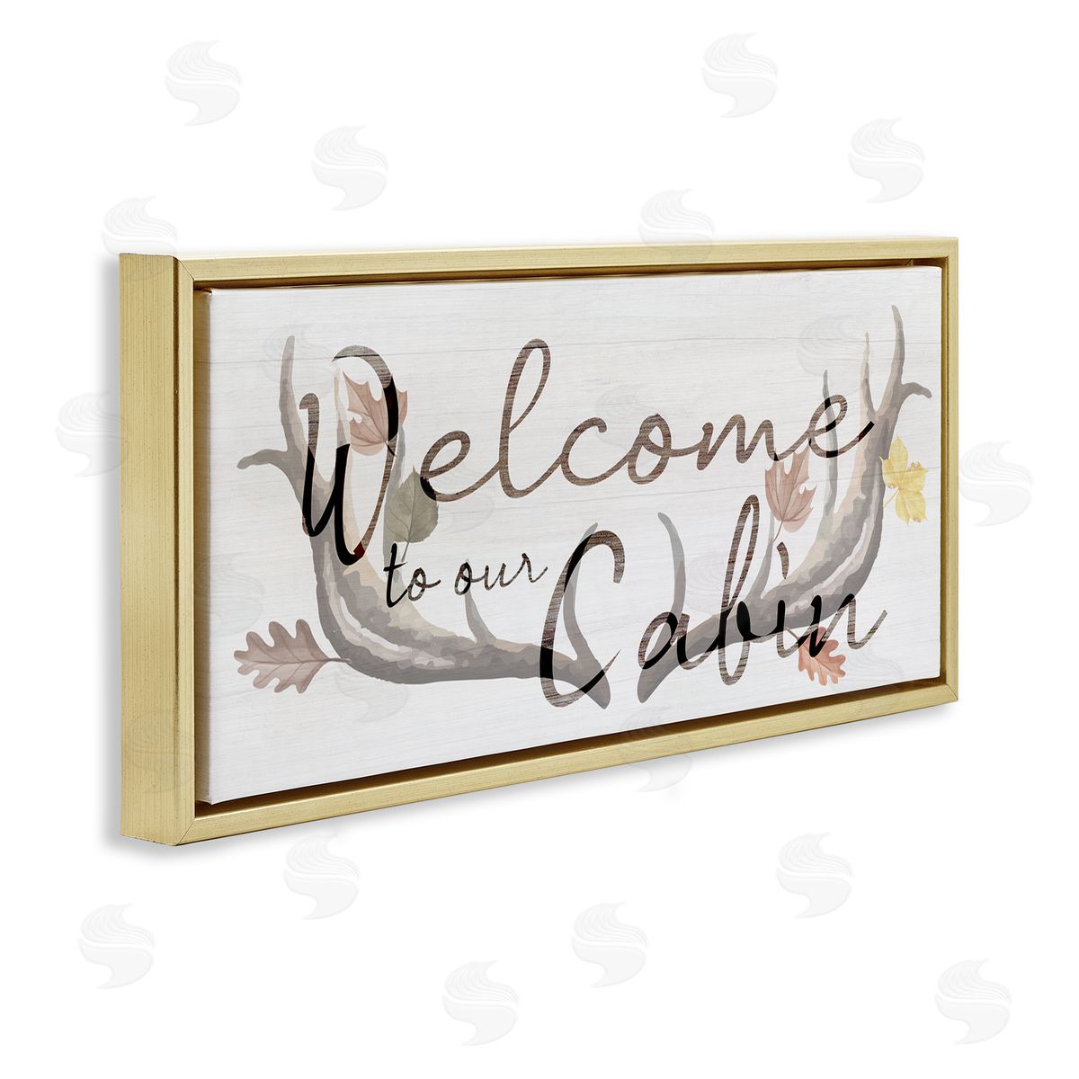 Stupell Studio Welcome Cabin Deer Antlers