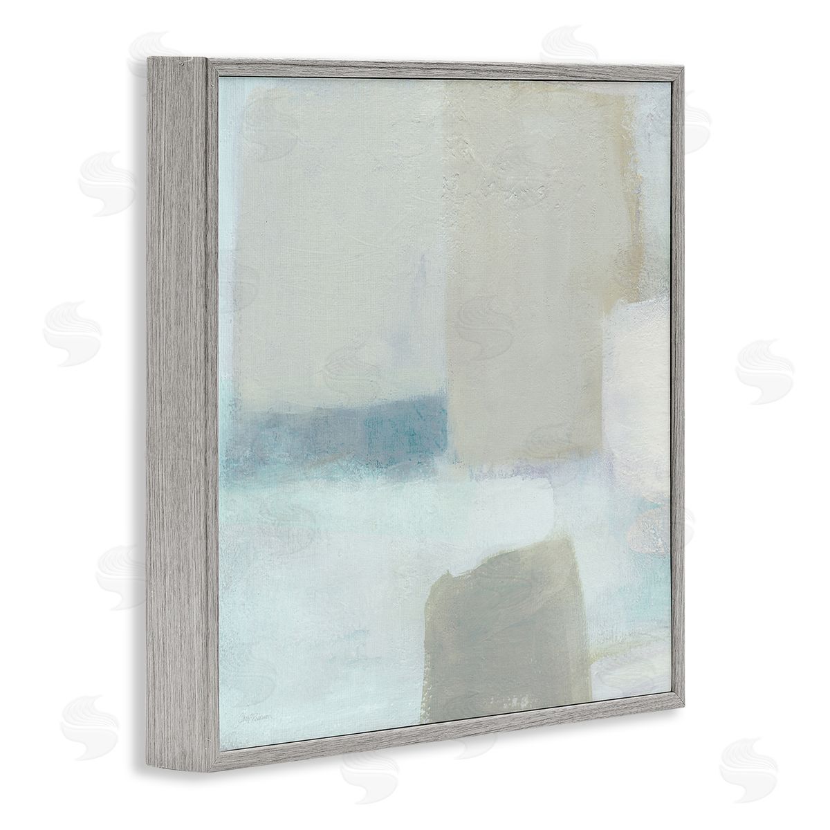 Carol Robinson Muted Blocked Abstract Shapes Gray Framed Glicee Wall Art Print