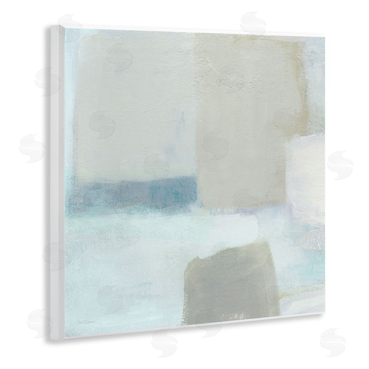 Carol Robinson Muted Blocked Abstract Shapes Wooden Wall Plaque Art Print