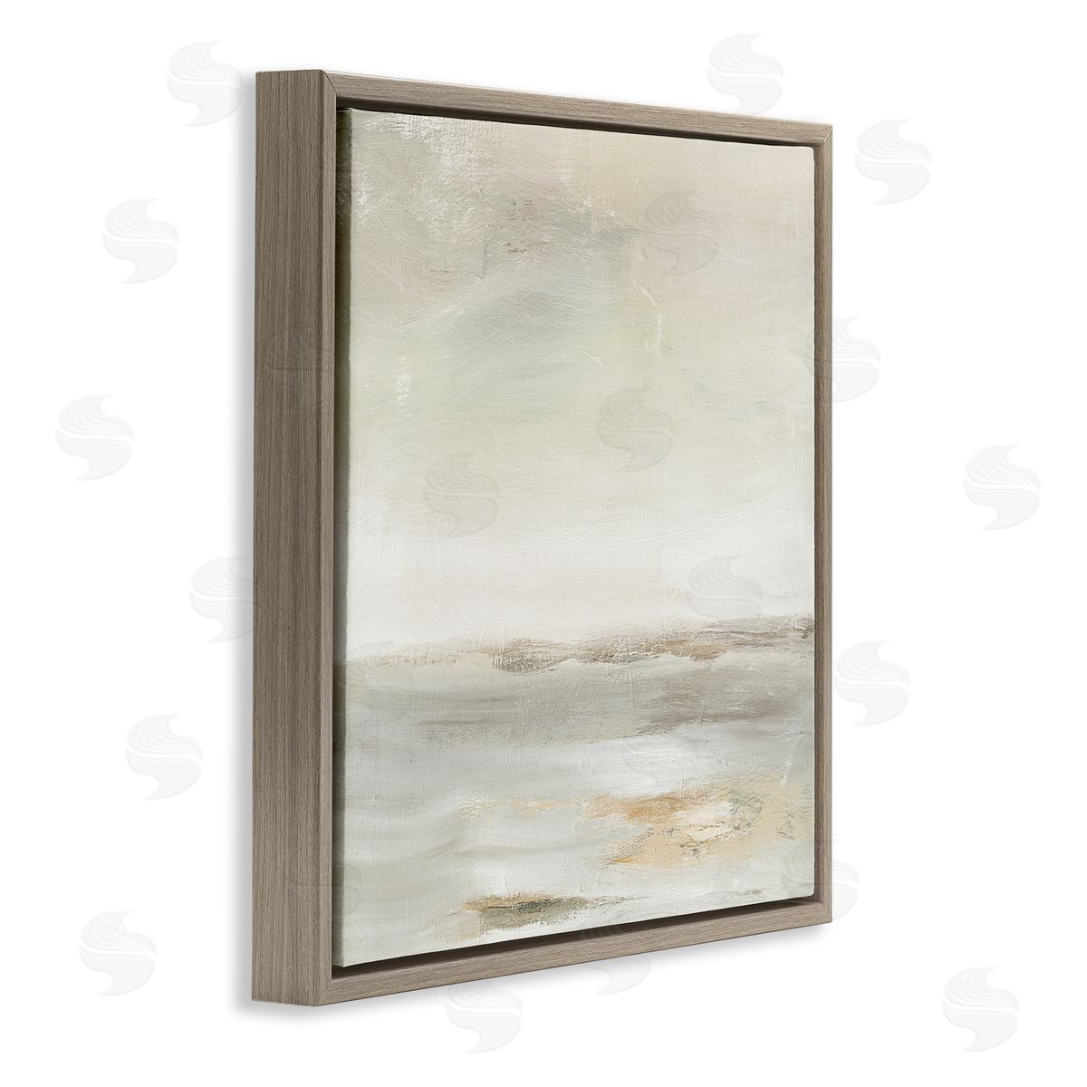 Judith Shapiro Beige Abstract Landscape Scene Brown Floating Frame Canvas Wall Art Print