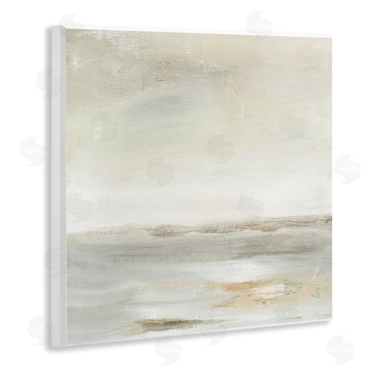 Judith Shapiro Beige Abstract Landscape Scene Wooden Wall Plaque Art Print