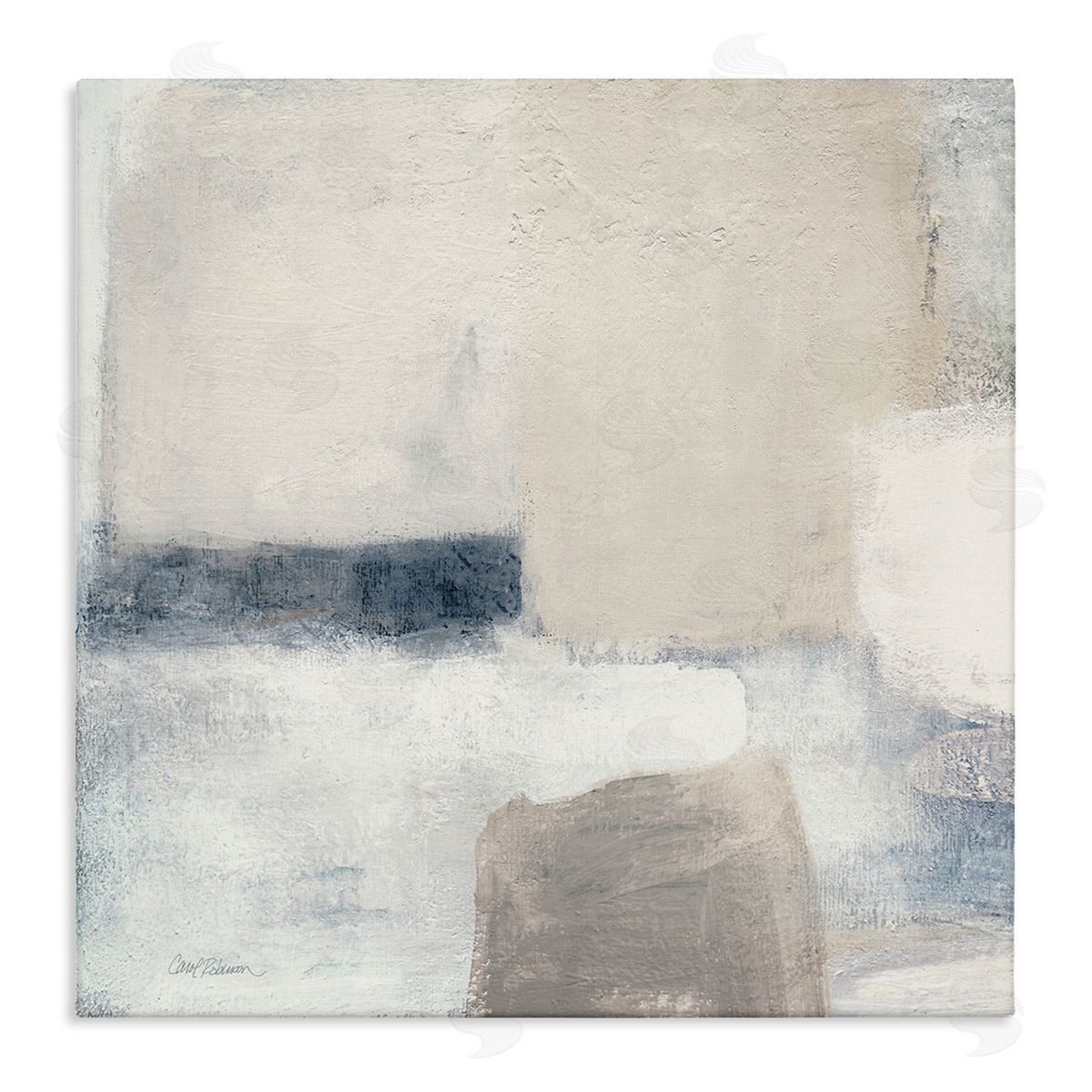 Carol Robinson Muted Geometric Abstract Shapes Stretched Canvas Wall Art Print