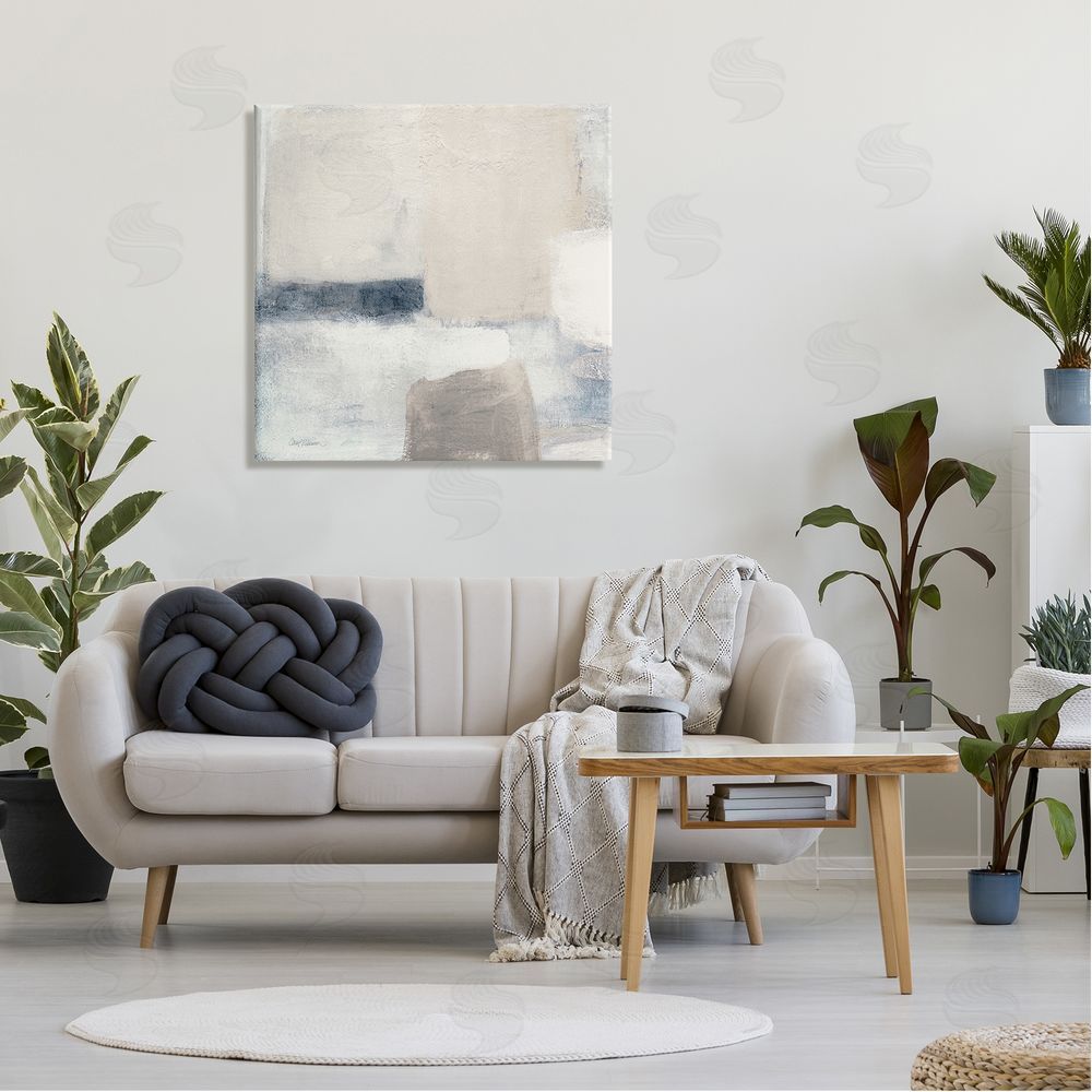 Carol Robinson Muted Geometric Abstract Shapes Canvas Wall Art in Room