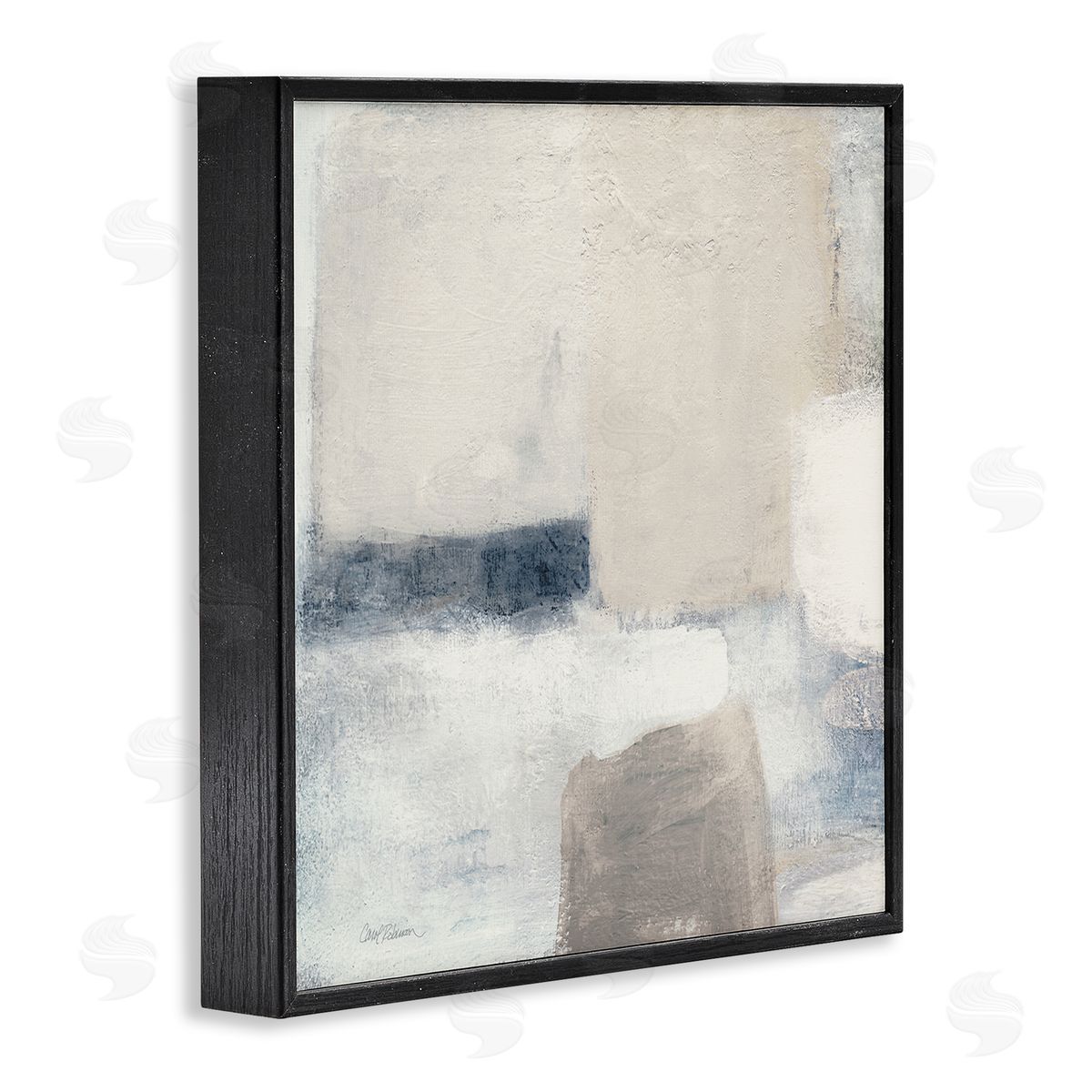 Carol Robinson Muted Geometric Abstract Shapes Black Framed Glicee Wall Art Print