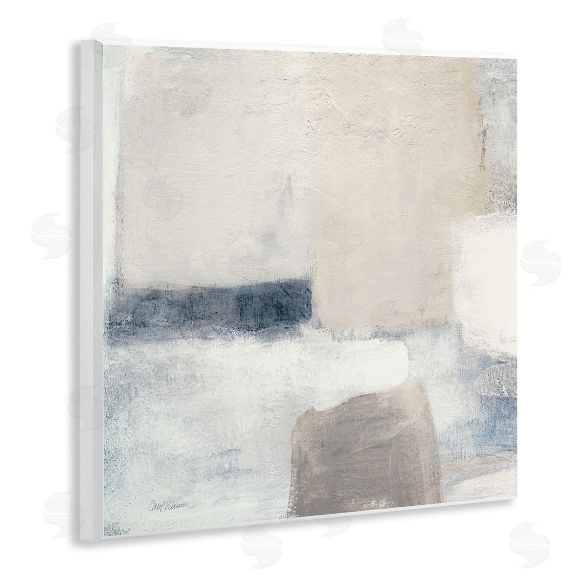 Carol Robinson Muted Geometric Abstract Shapes Wooden Wall Plaque Art Print