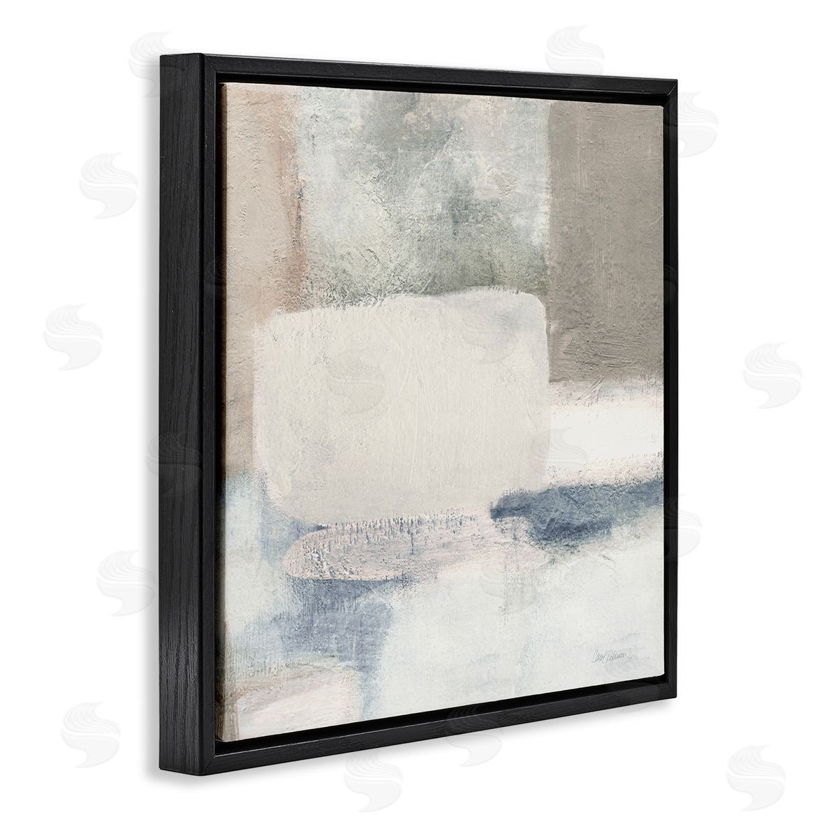 Carol Robinson Modern Rectangular Shapes Arrangement Black Floating Frame Canvas Wall Art Print