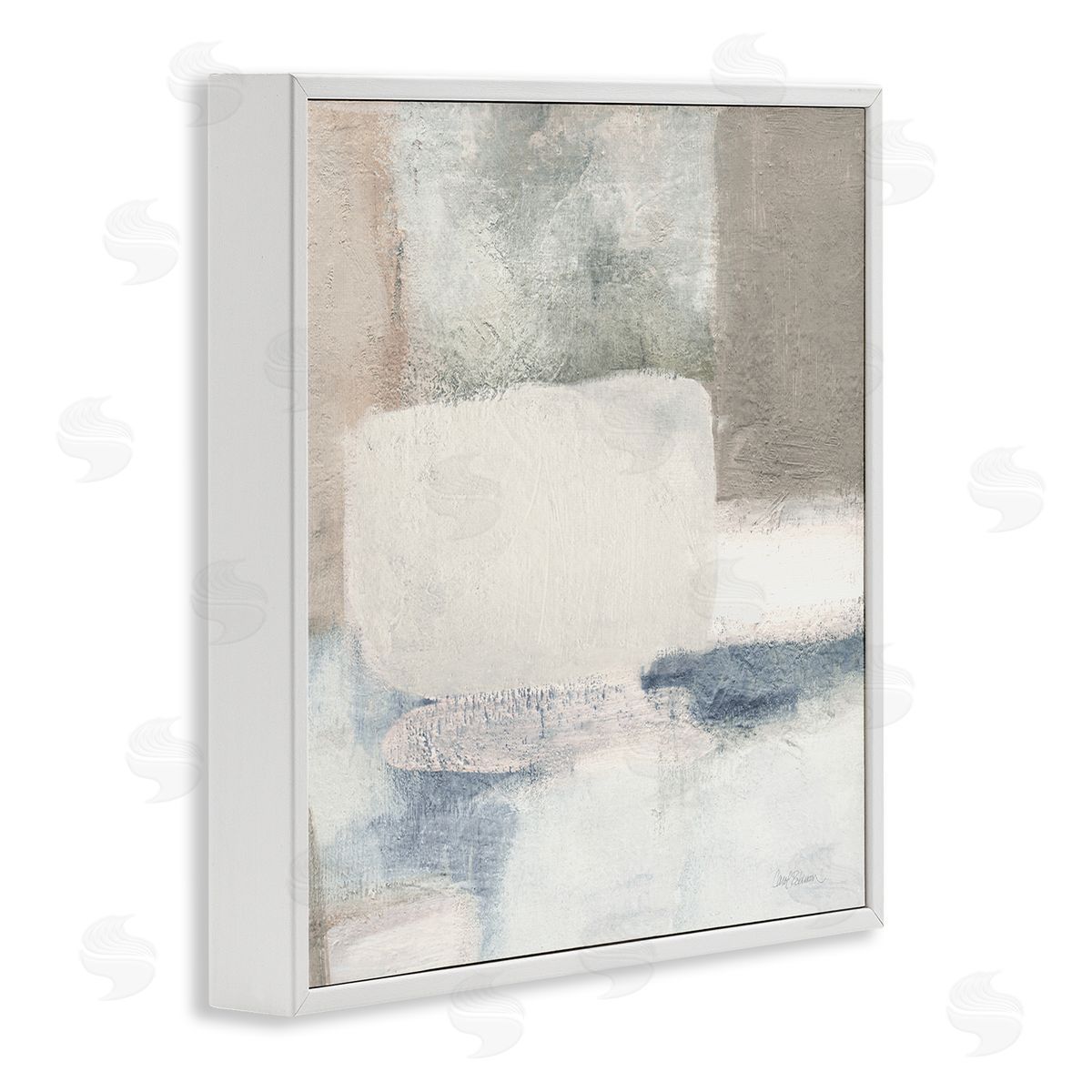 Carol Robinson Modern Rectangular Shapes Arrangement White Framed Glicee Wall Art Print