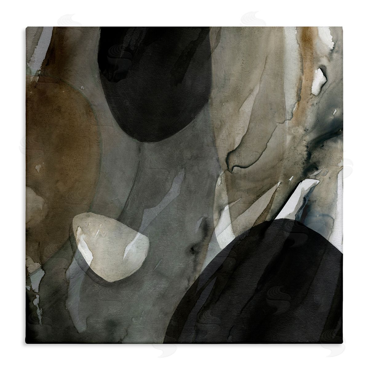 Carol Robinson Modern Layered Shapes Abstract Stretched Canvas Wall Art Print