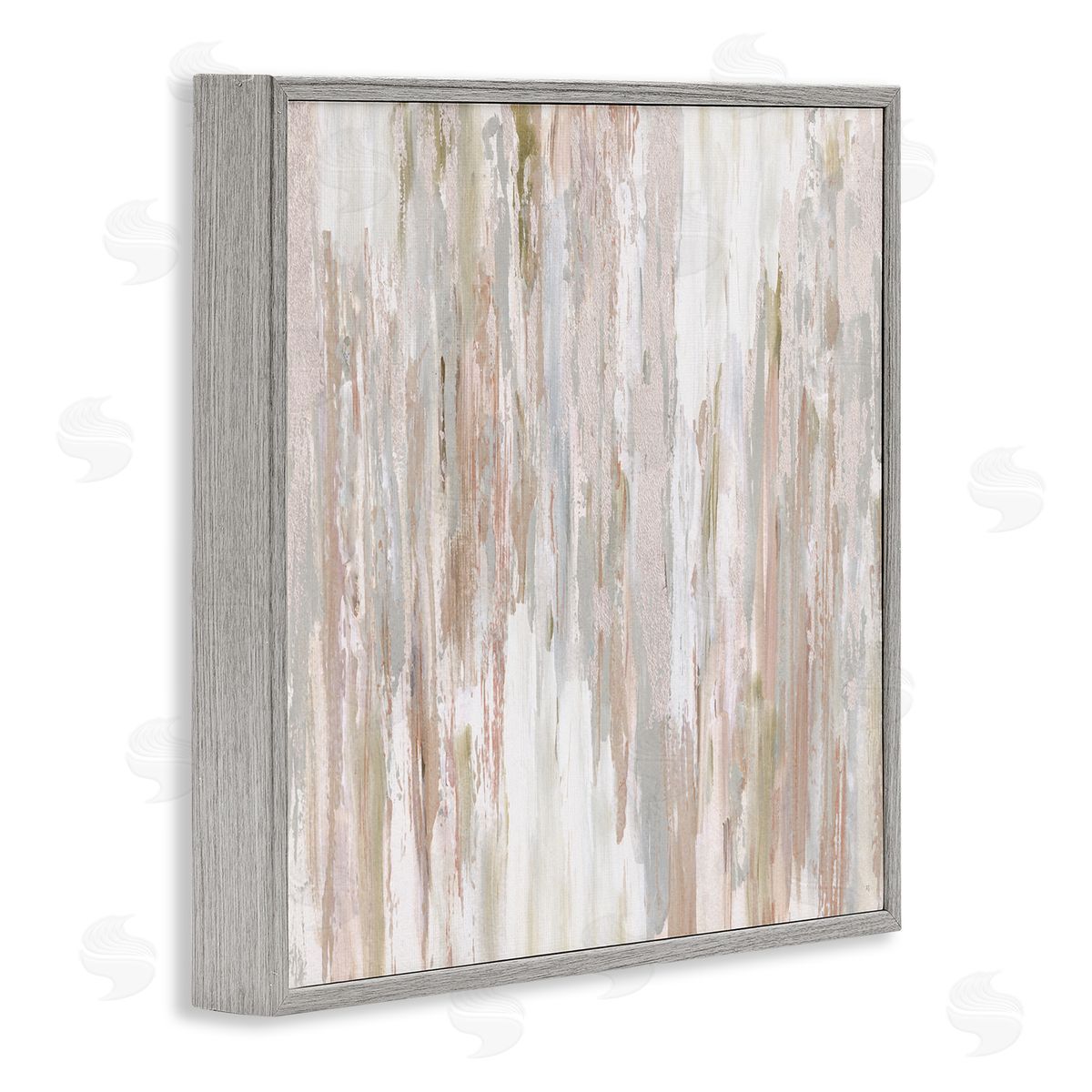 Susan Jill Muted Abstract Rain Streaks Gray Framed Glicee Wall Art Print