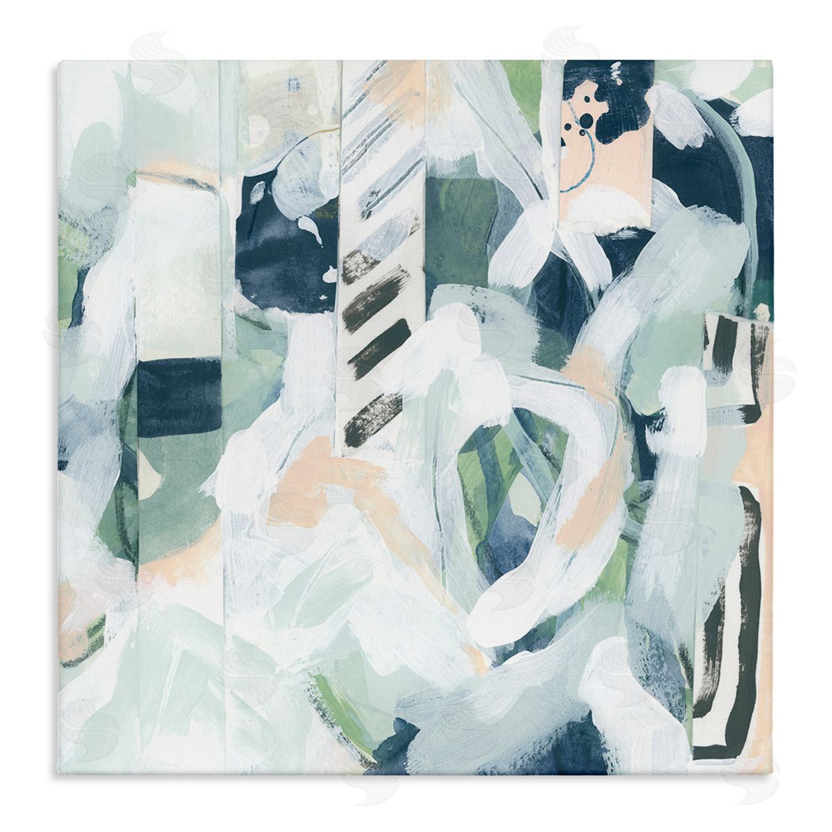 June Erica Vess Various Modern Shapes Arrangement Stretched Canvas Wall Art Print