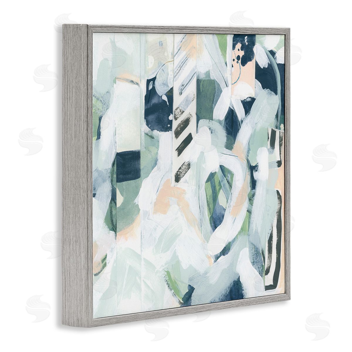 June Erica Vess Various Modern Shapes Arrangement Gray Framed Glicee Wall Art Print