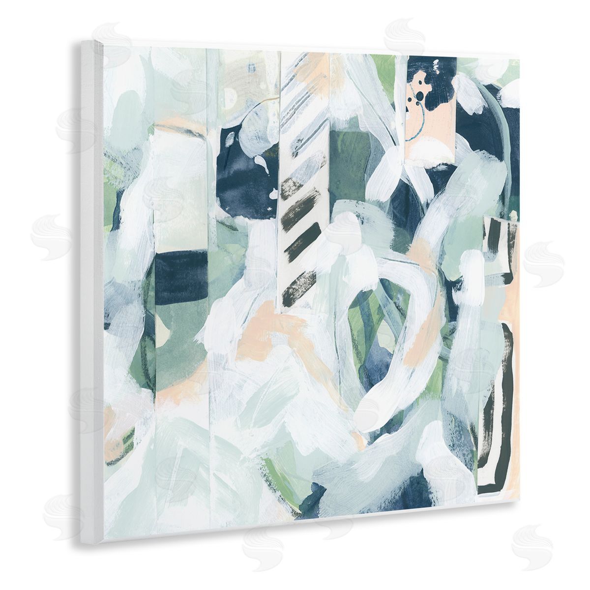 June Erica Vess Various Modern Shapes Arrangement Wooden Wall Plaque Art Print
