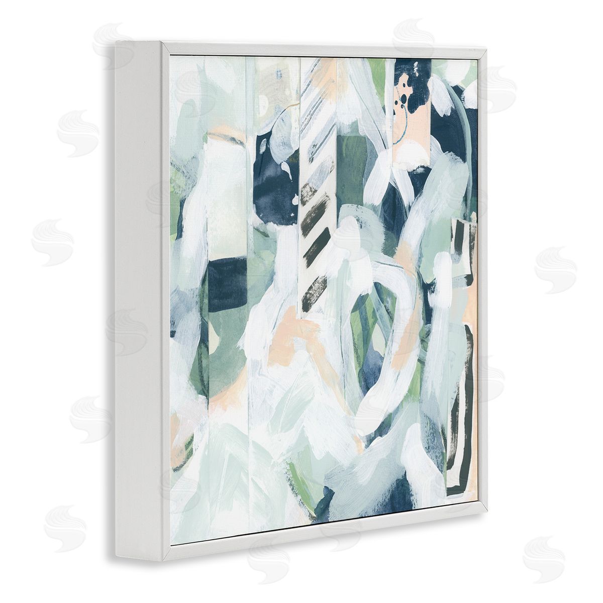 June Erica Vess Various Modern Shapes Arrangement White Framed Glicee Wall Art Print