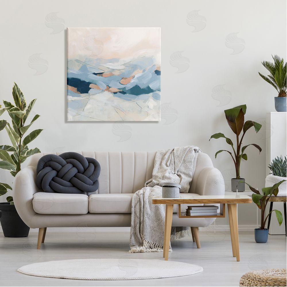 June Erica Vess Modern Brushed Mountain Landscape Canvas Wall Art in Room