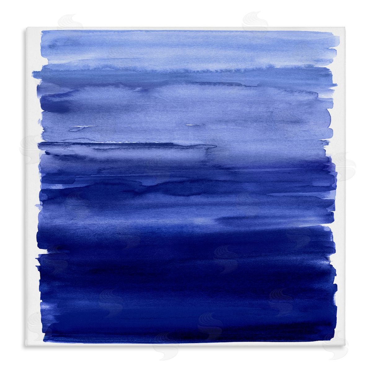 Allie Corbin Blue Gradient Brush Strokes Stretched Canvas Wall Art Print
