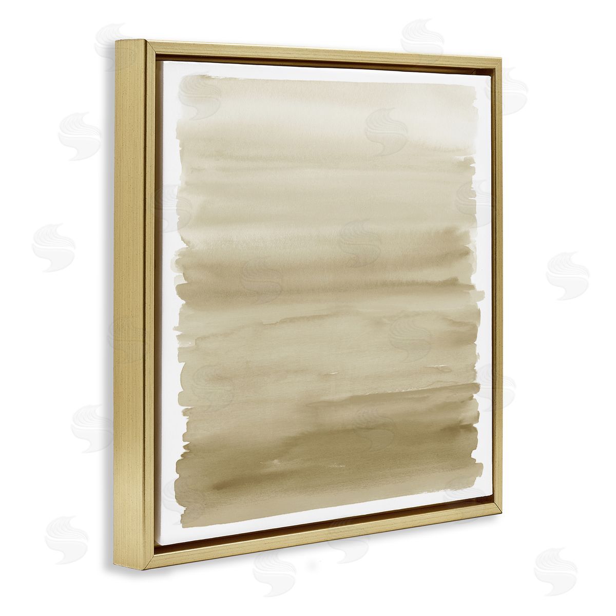 Allie Corbin Modern Ochre Gradient  Gold Floating Frame Canvas Wall Art Print