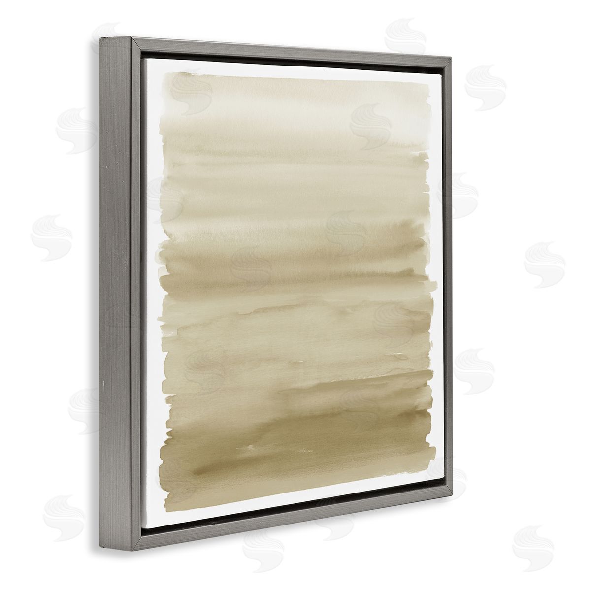 Allie Corbin Modern Ochre Gradient  Gray Floating Frame Canvas Wall Art Print