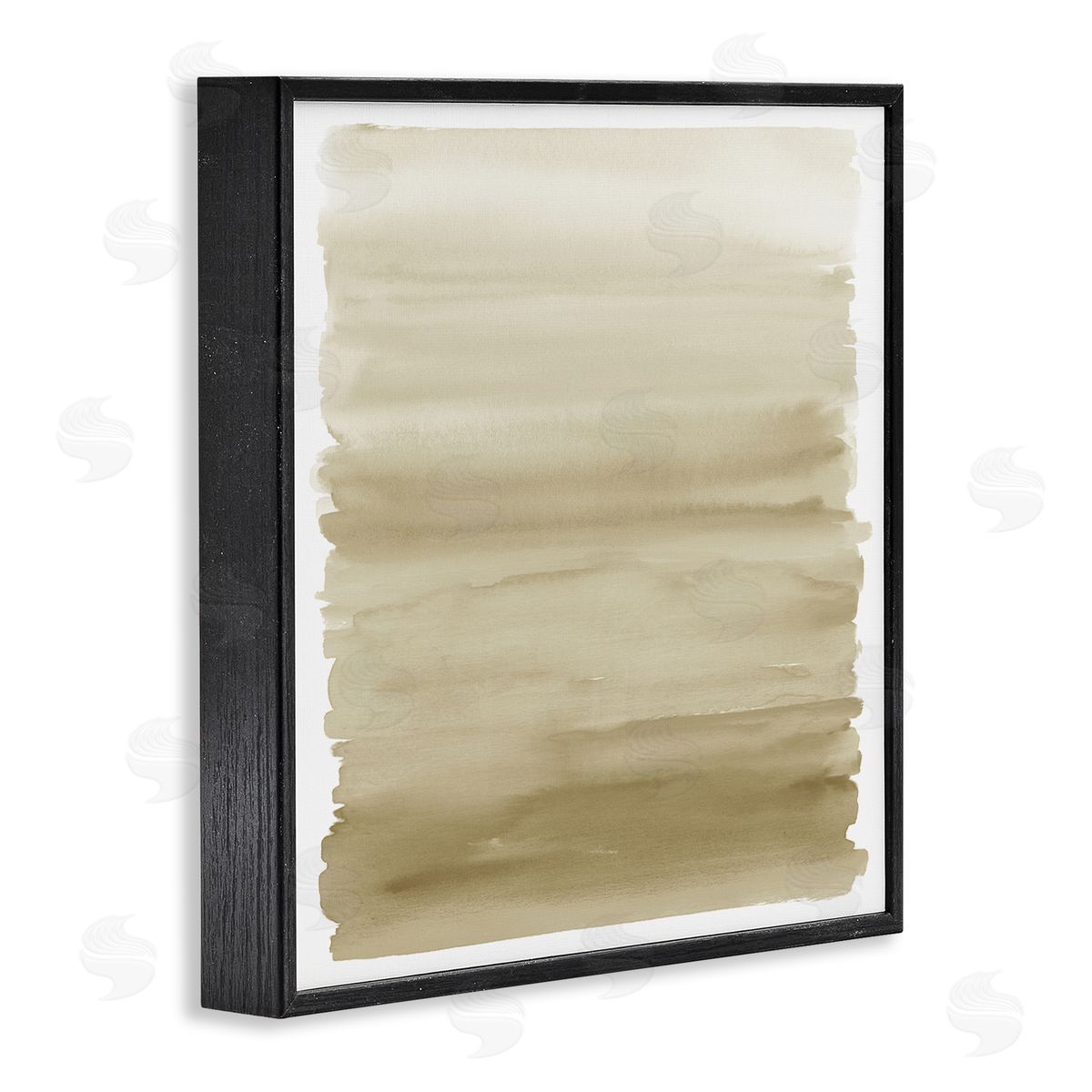 Allie Corbin Modern Ochre Gradient  Black Framed Glicee Wall Art Print