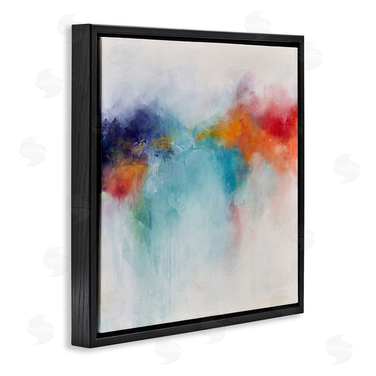 Karen Hale Vivid Modern Bold Arrangement Black Floating Frame Canvas Wall Art Print
