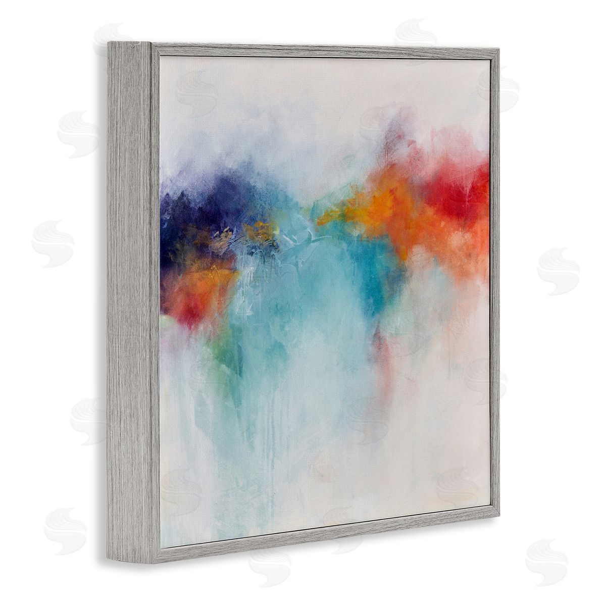 Karen Hale Vivid Modern Bold Arrangement Gray Framed Glicee Wall Art Print