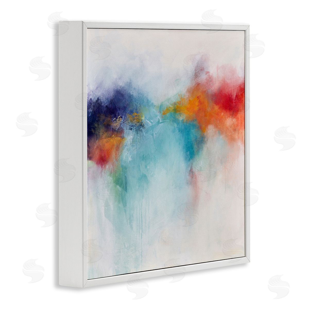 Karen Hale Vivid Modern Bold Arrangement White Framed Glicee Wall Art Print