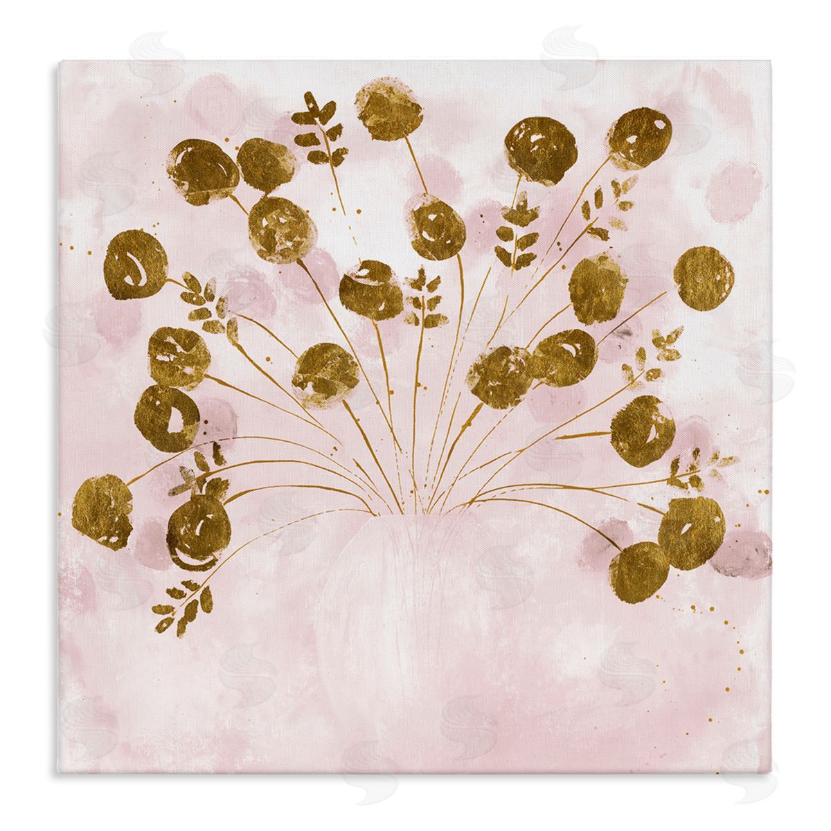 Ruth Fromstein Pink Floral Bouquet Arrangement Stretched Canvas Wall Art Print