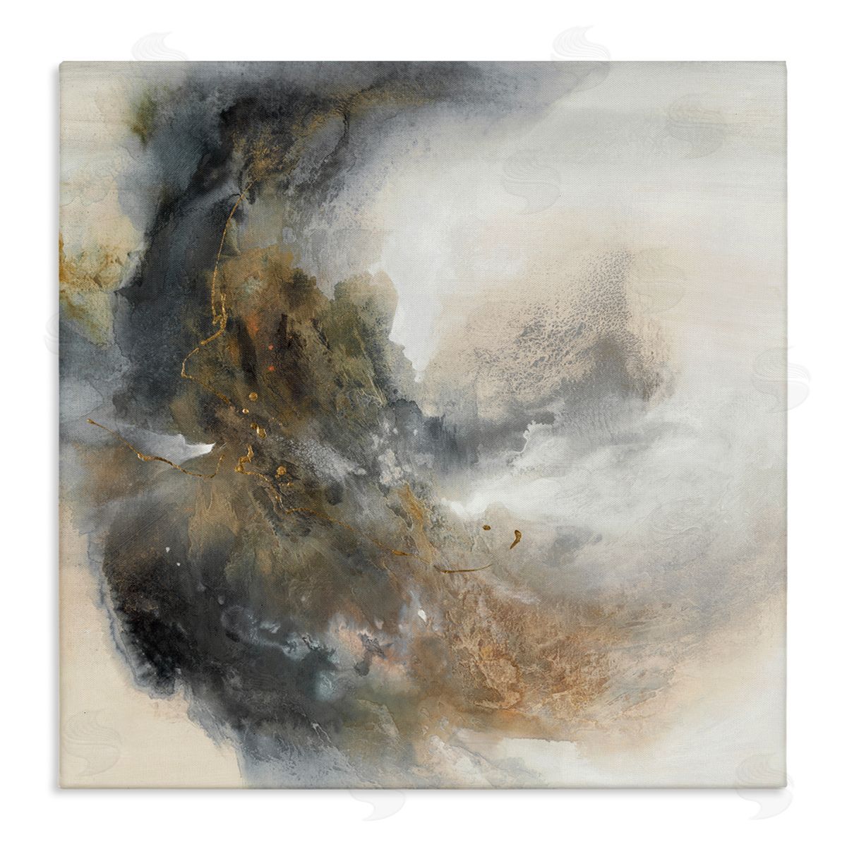 K. Nari Glam Splatter Abstract Form Stretched Canvas Wall Art Print