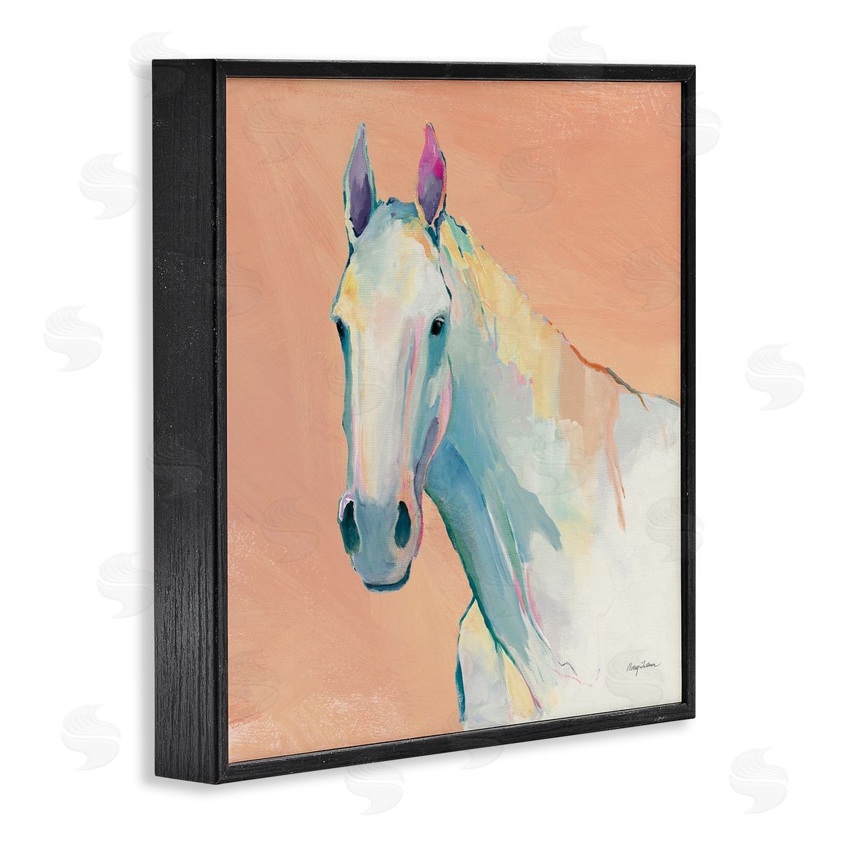 Avery Tillmon Modern Horse Vivid Composition Black Framed Glicee Wall Art Print