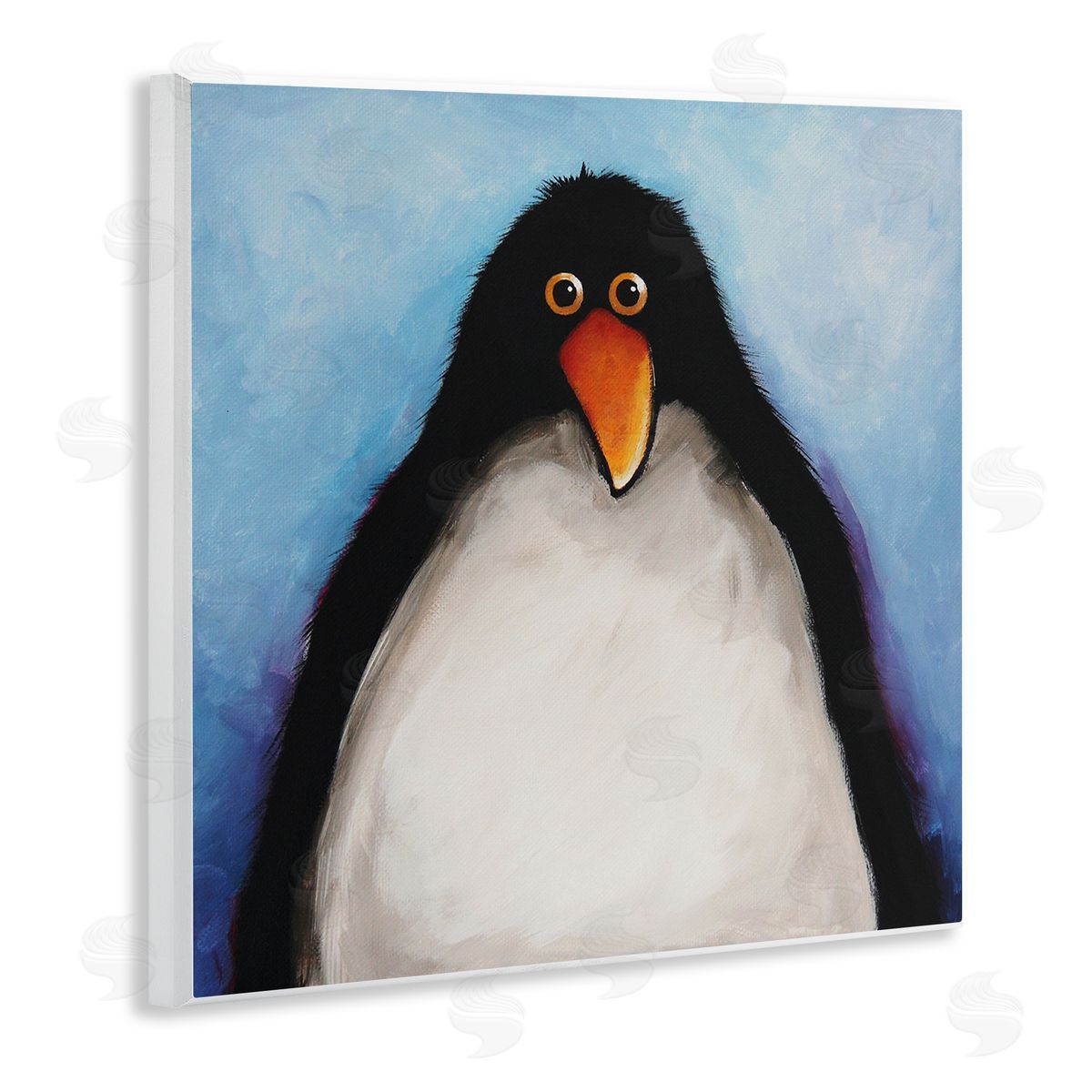Lucia Stewart Gazing Penguin Portrait Wooden Wall Plaque Art Print