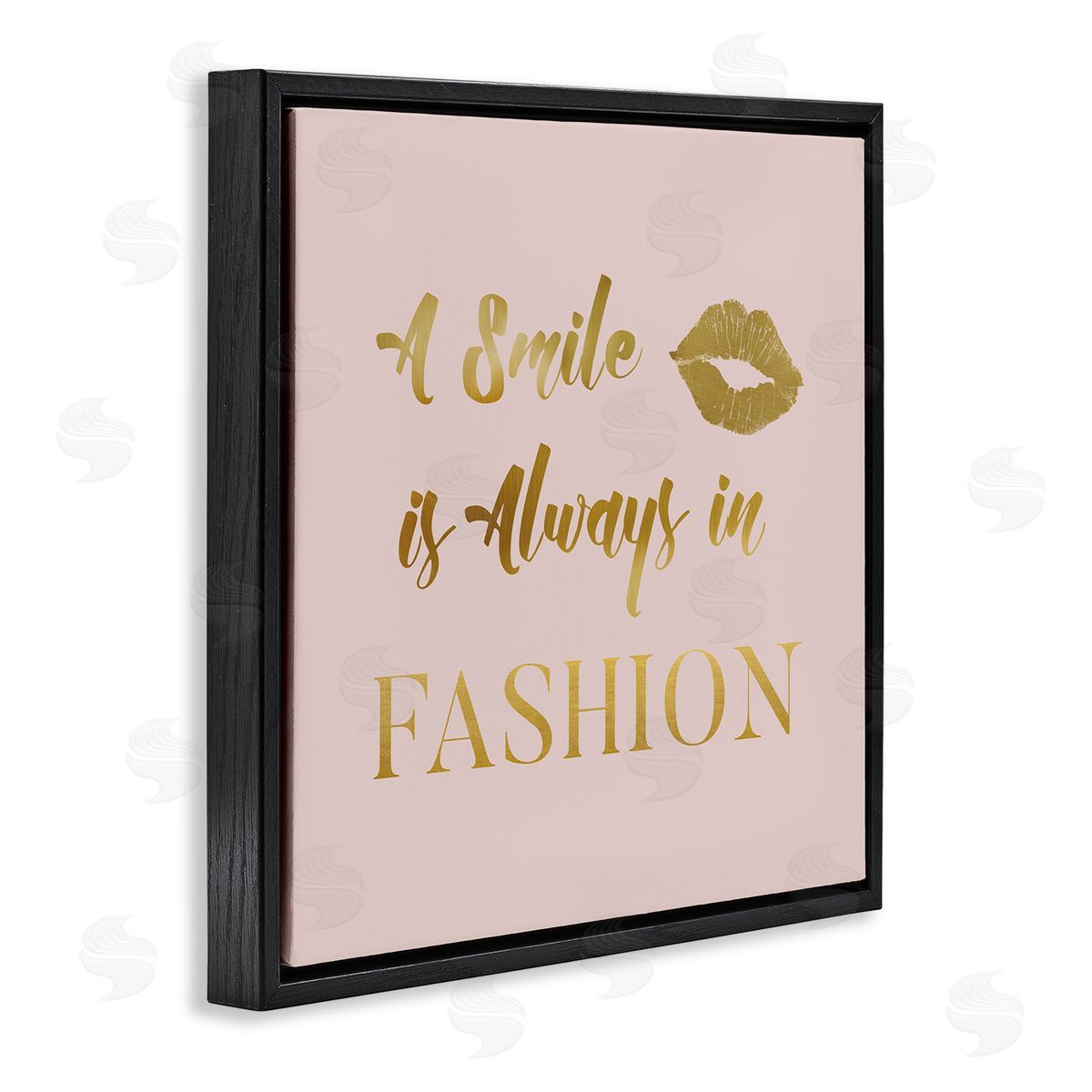 Carol Robinson Smile Always In Fashion Glam Black Floating Frame Canvas Wall Art Print