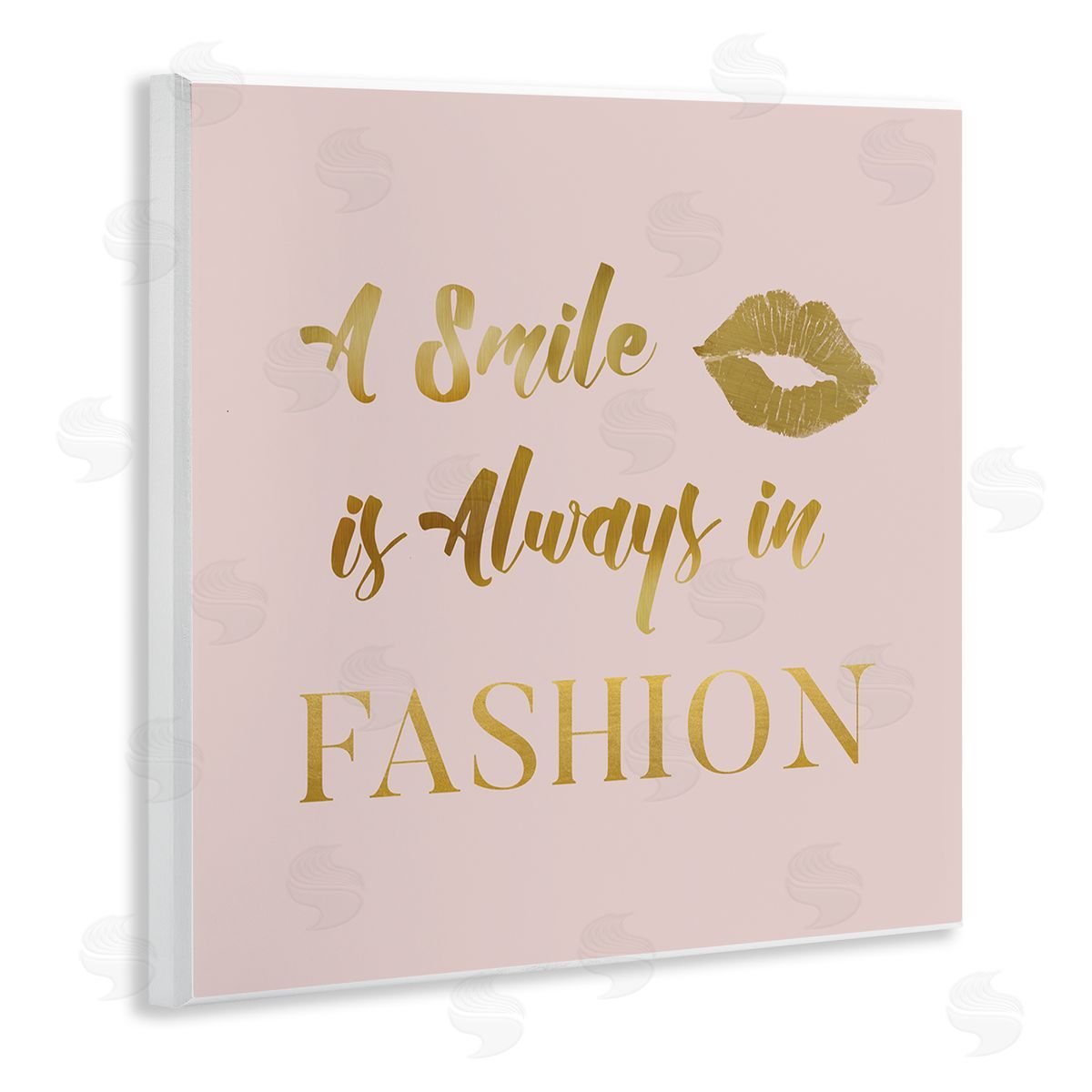Carol Robinson Smile Always In Fashion Glam Wooden Wall Plaque Art Print