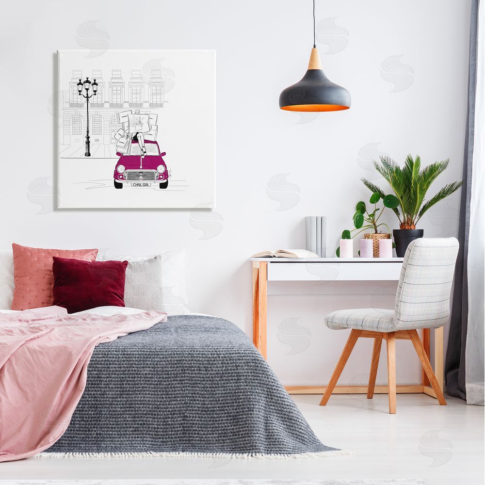 Alison Petrie Fashion Brand Shopping Town  Canvas Wall Art in Room