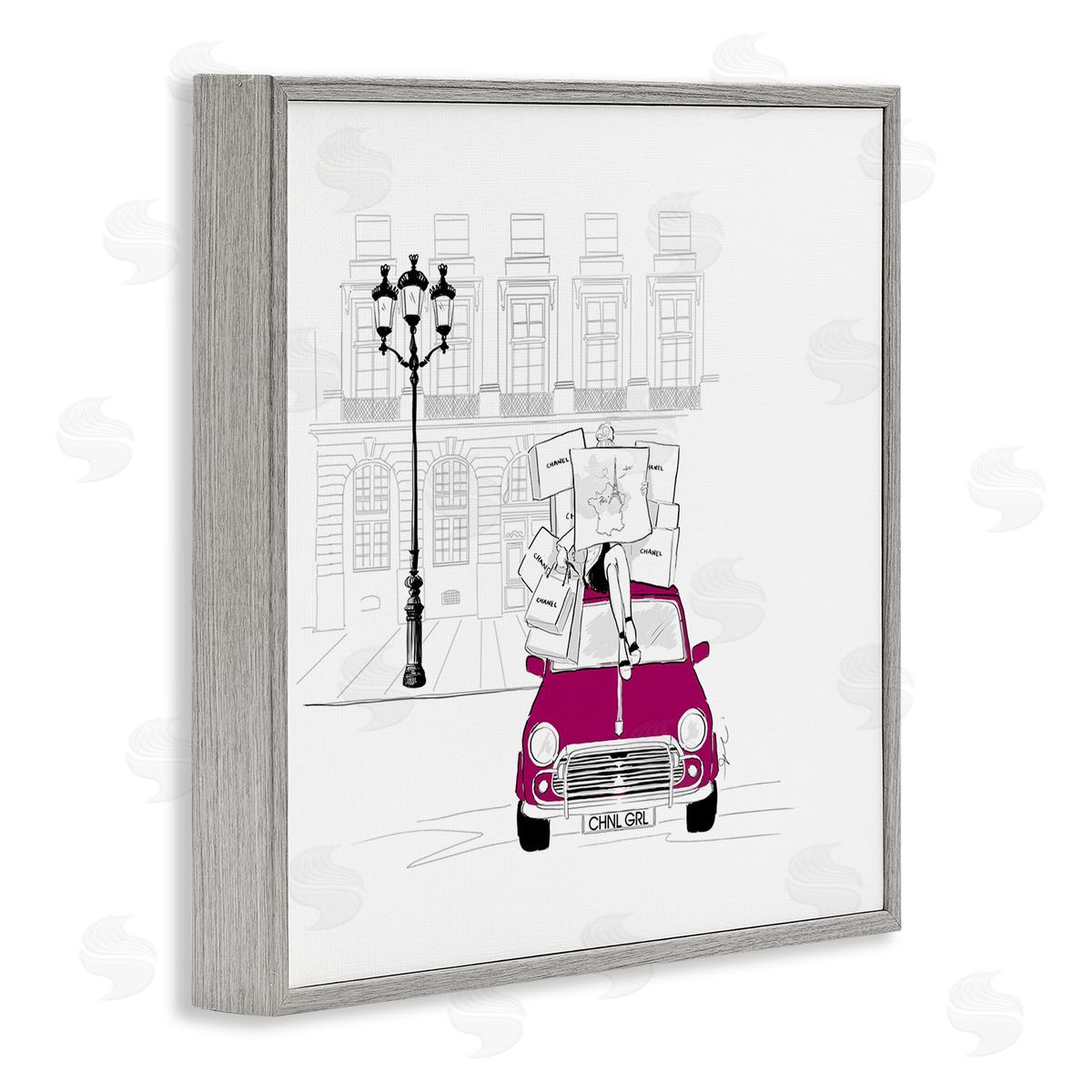 Alison Petrie Fashion Brand Shopping Town  Gray Framed Glicee Wall Art Print
