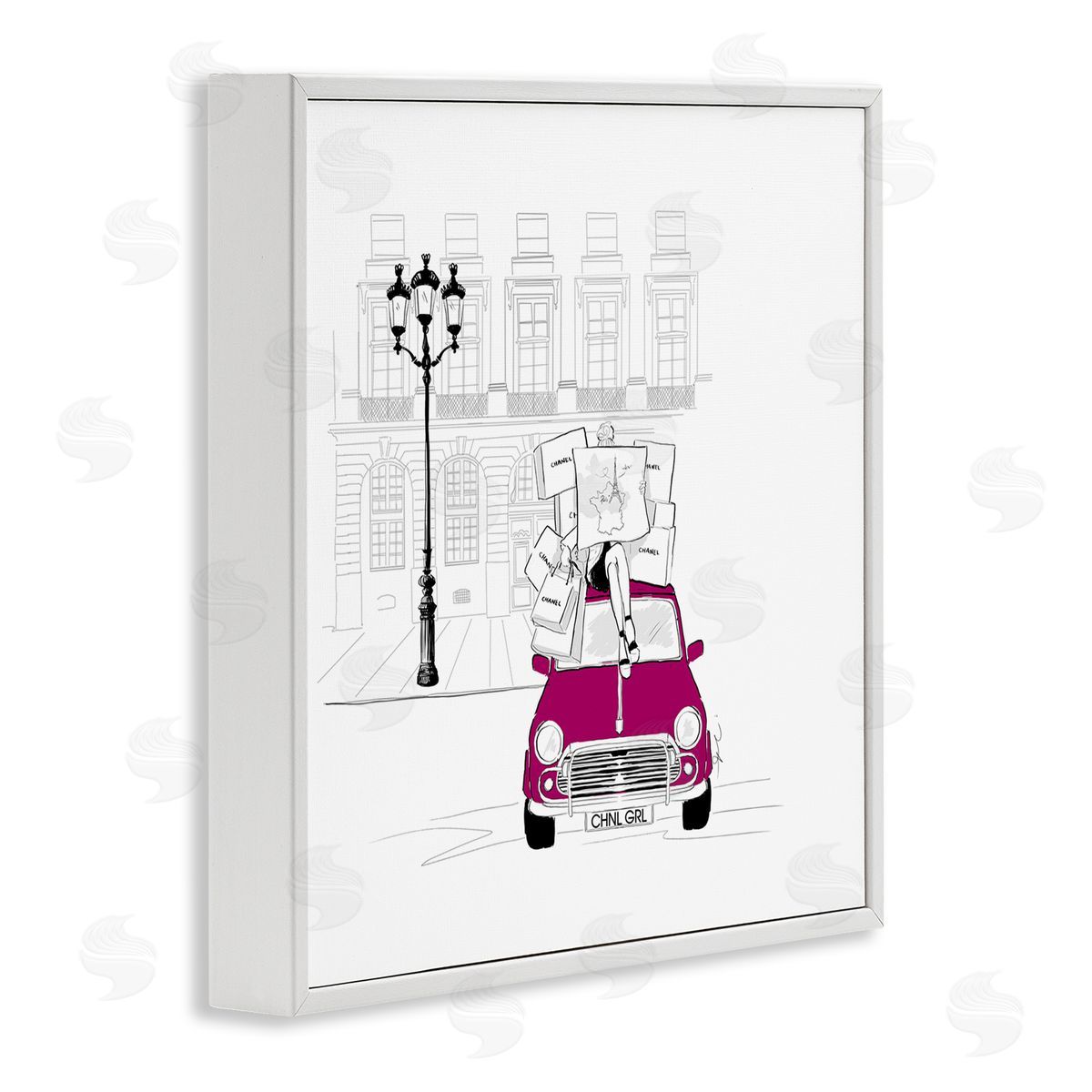 Alison Petrie Fashion Brand Shopping Town  White Framed Glicee Wall Art Print