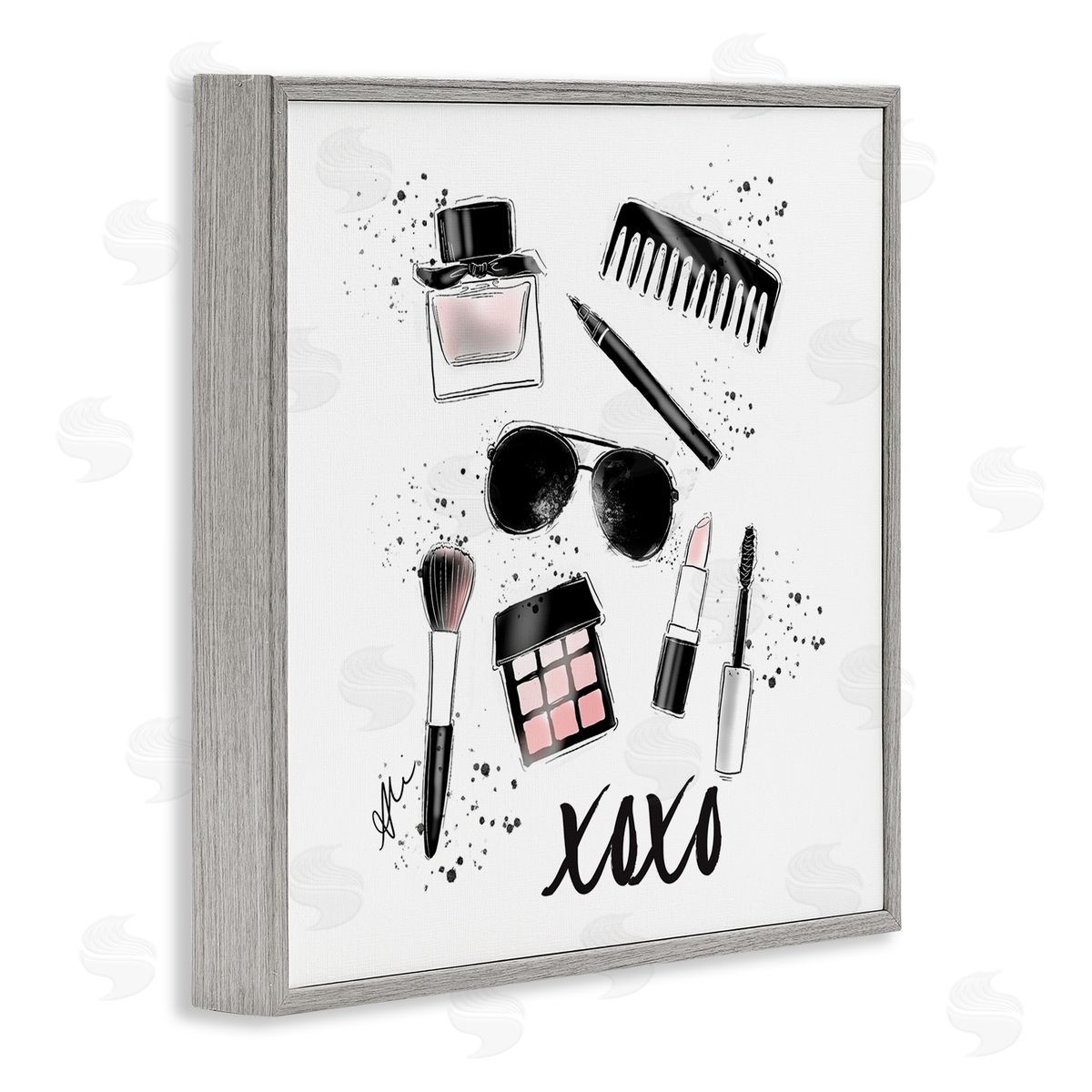 Alison Petrie XOXO Glam Cosmetics Makeup  Gray Framed Glicee Wall Art Print