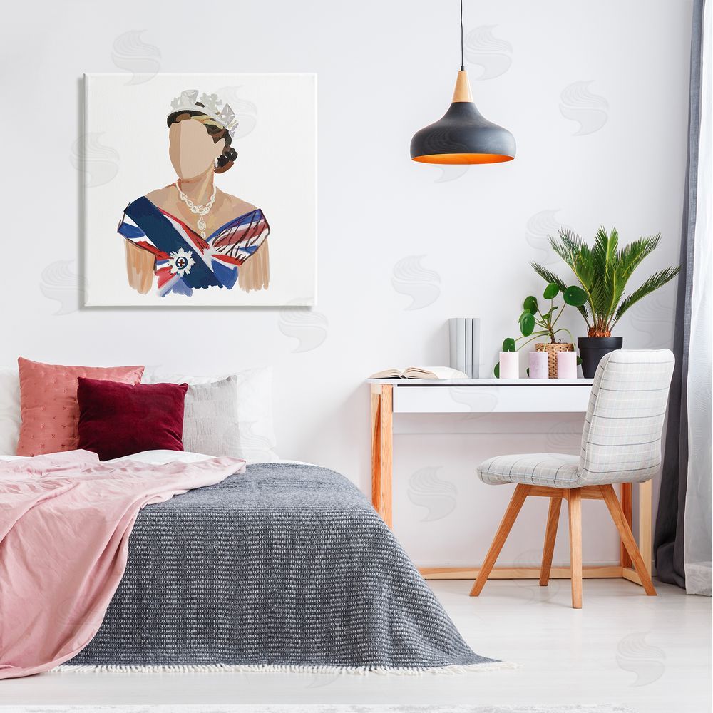 Amelia Noyes Modern Royal Portrait  Canvas Wall Art in Room