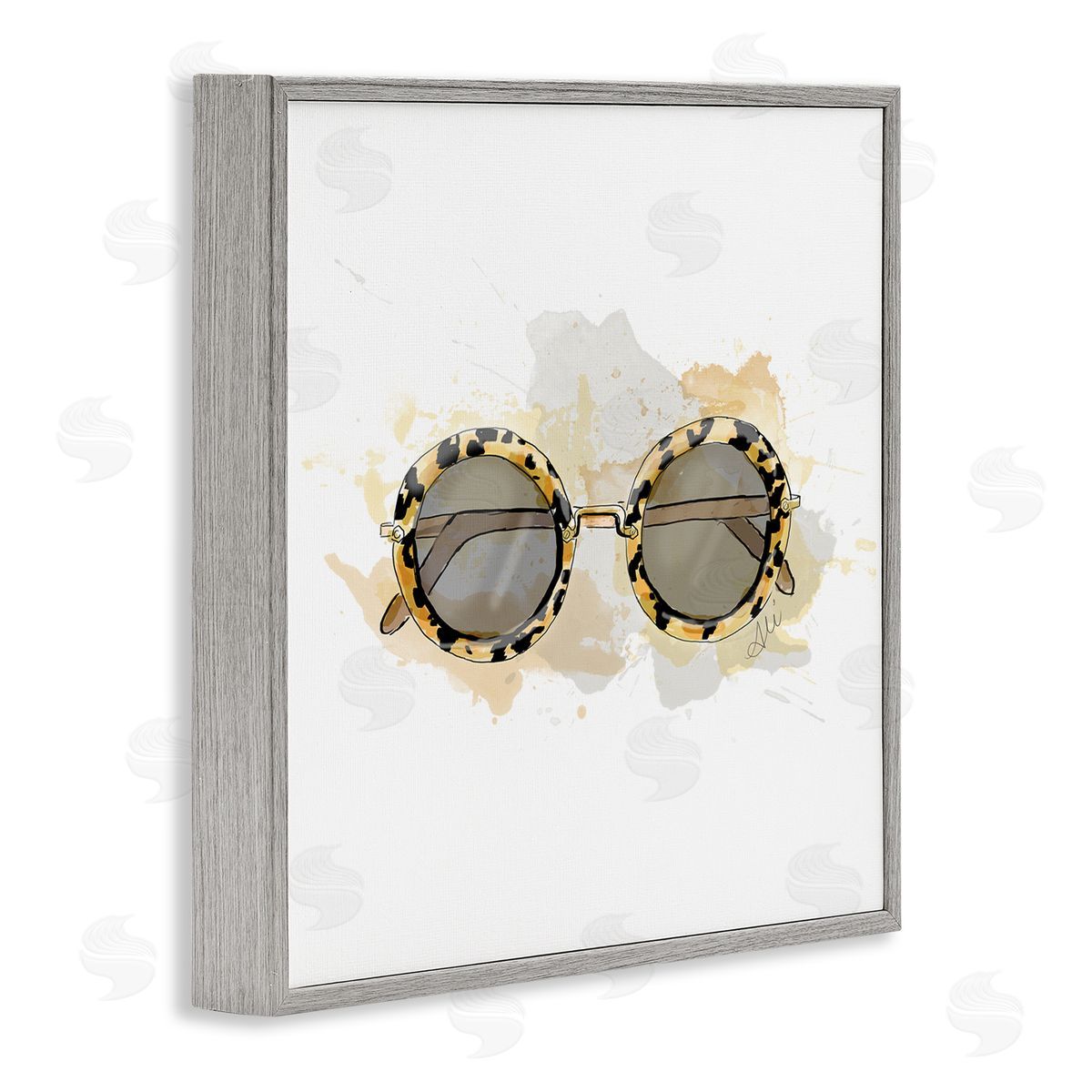 Alison Petrie Glam Sunglasses Summer Fashion Gray Framed Glicee Wall Art Print