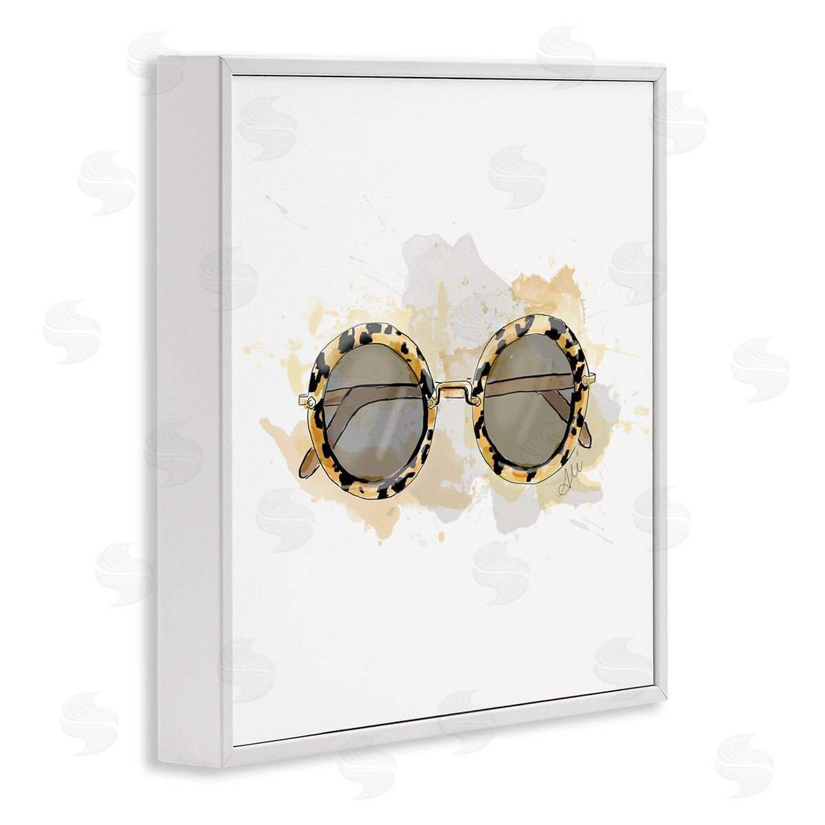 Alison Petrie Glam Sunglasses Summer Fashion White Framed Glicee Wall Art Print