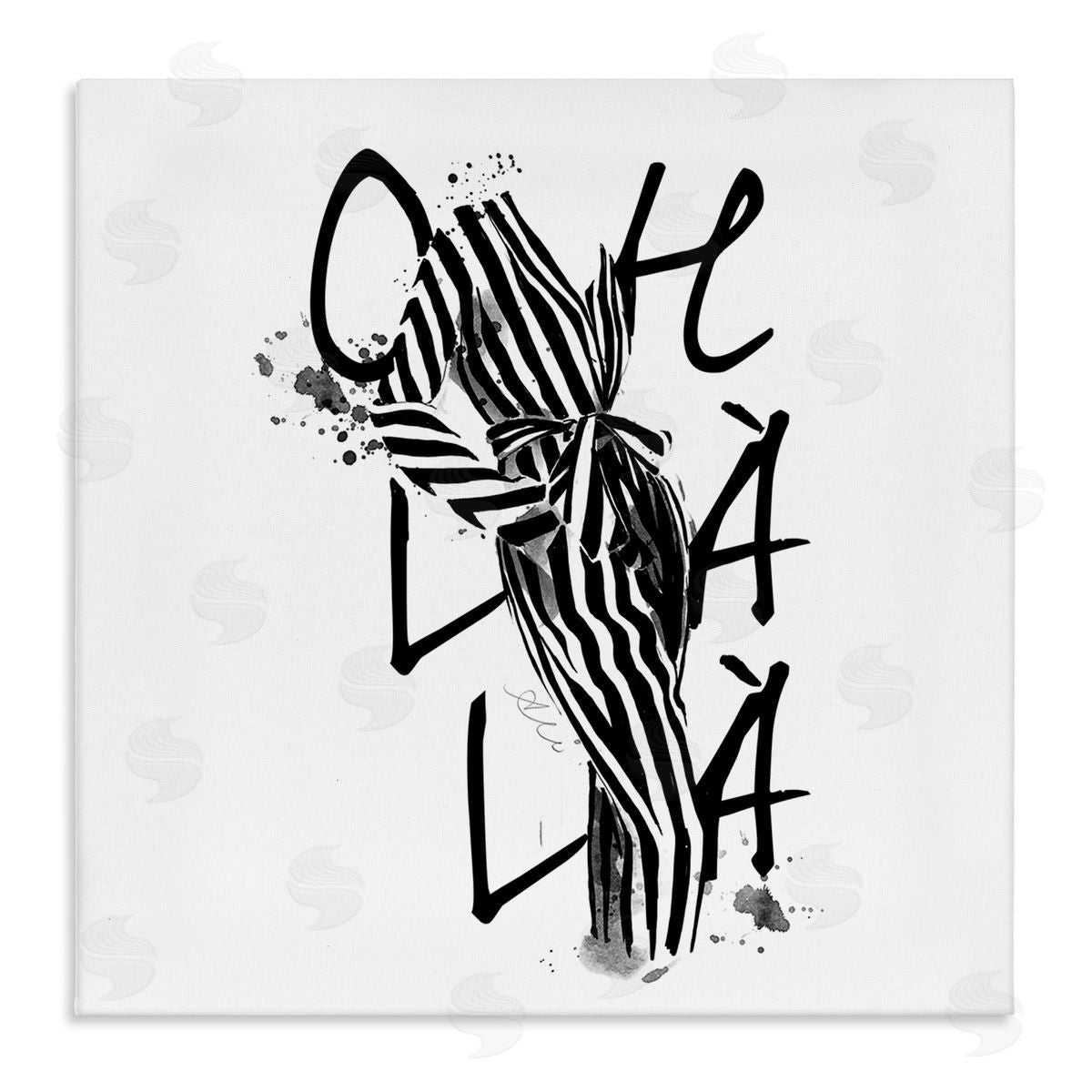 Alison Petrie Modern Glam Ooh La La  Stretched Canvas Wall Art Print