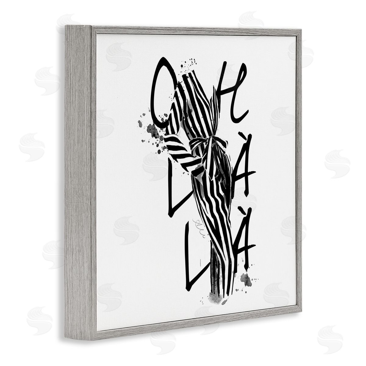 Alison Petrie Modern Glam Ooh La La  Gray Framed Glicee Wall Art Print
