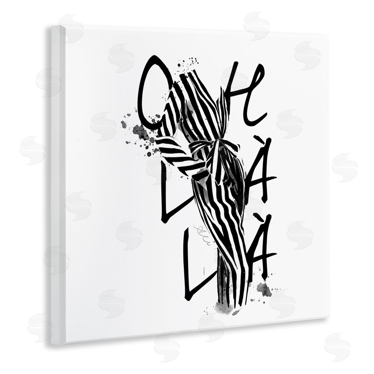 Alison Petrie Modern Glam Ooh La La  Wooden Wall Plaque Art Print